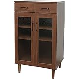 宮武製作所 キャビネット EDER(エーデル) 組立品 幅60×奥行44×高さ96cm ブラウン KCY-001(BR)