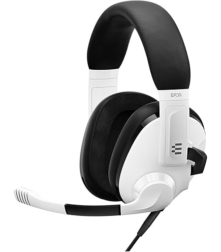 EPOS ゲーミングヘッドセット 有線 密閉型 ノイズキャンセリング マイク付き GSP 301 ホワイト Amazon.co.jp: 【Amazon.co.jp 限定】 EPOS ゲーミングヘッド