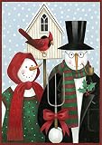 Toland Home Garden Snowman Gothic 12.5 x 18-Inch Decorative USA-Produced Garden Flag [並行輸入品]
