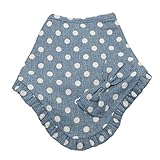 platinumbaby(プラチナムベイビー)よだれかけ ビブスカーフ ダブルガーゼ フリル&リボン(デニムブルー)