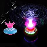 elegantstunning クリエイティブクラウンジャイロ LEDライトと音楽を点滅して玩具を点滅眩しい電気 子供のためのペグトップギフト ランダム色