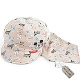 【SEBLES】ベビー服 キャップ スカーフ コットン キャラクター 可愛い キッズ 赤ちゃん 40-50cm(カーキ)