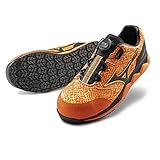 [ミズノ] ワークシューズ 安全靴 オールマイティ HW52L BOA メンズ オレンジ×ブラック 25.0 cm 3E