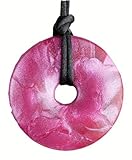 Smart Mom Teething Bling Shimmer Donut Teething Necklace (Raspberry Shimmer) by Smart Mom Jewelry [並