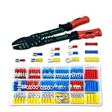 350 pc SolderlessターミナルコネクタPlus圧着プライヤーワイヤーストリッパー