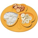 AngelaKerry お食事マット ランチョンマット ランチプレート シリコン 離乳食 ベビー食器 幼児 赤ちゃん 子供 キッズ 滑り止め - オレンジ