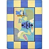 Joy Carpets Kid Essentials Active Play & Juvenile Lil' Wizard Rug Multicolored 5'4 x 7'8 [並行輸入品]