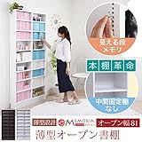 MEMORIA 棚板が1cmピッチで可動する 薄型オープン幅81