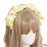Kuroobaa ロリータ風 lolita カチューシャ リボン (イエロー)