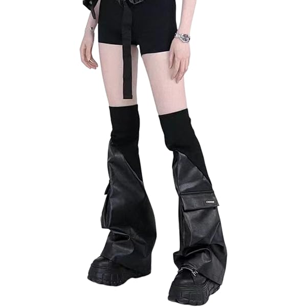 Amazon.co.jp: [Whigetiy] レディースパンクブラック Pu レザーフレア