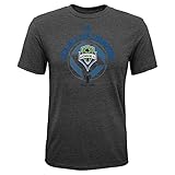MLS Seattle Sounders FC Boys最高レベルTriblend Short Sleeve teehighestレベルTriblend半袖Tシャツ、ダークチャコール、L ( 14 –