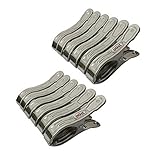 b1stステンレススチール指クリップ服ピンHangingクリップ服のフックタオルホームオフィス使用/ 20セット 4.7 inch 12 pcs