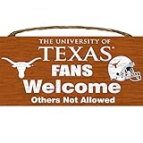Texas Longhorns Wood Sign – ファンWelcome 12 " x6 "