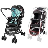 【セット買い】 グレコ ベビーカー シティライトRアップ ターコイズスターホワイト + 純正レインカバー
