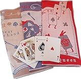 「WonderLand ジャガードガーゼ」タオルハンカチ (レッド)