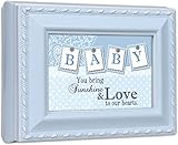 Baby Boy Cottage GardenBlue Finish Small Keepsake Jewelry Box by Cottage Garden