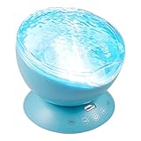 GOMYHOM 海洋プロジェクターライト投影海洋ランプインテリアライトリコモン付きテーブルランプ音楽鑑賞 (ブルー)