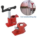 Yosoo 木工用クリップ 木工用具 3/4クランプ ヘビーデューティ 接着管クランプセット 接着 穿孔 作業効率向上 プロ 木工労働者 木工ツール 3/4パイプ 任意の長さに固定 快適
