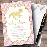 ピンク&ゴールドMagical Unicorn Invitationsベビーシャワー招待状 150 Invitations