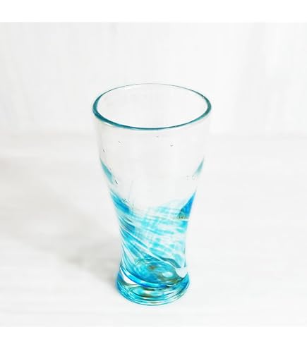 Amazon.co.jp: 琉球ガラス 海蛍アイスグラス 青 (748-0015) 神秘的に