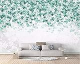 BZDHWWH モダンシルク素材 3D壁紙 グリーンプラント 葉 個性 リビングルーム 結婚式 壁紙 230cm (H) x 345cm (W) 6947945112884