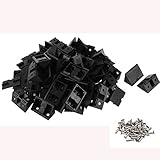 Ohaha家具キャビネットプラスチック角度ブラケットファスナーブラック20個Wネジ