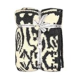 (カシウエア)kashwere Damask Patterned Throw ダマスクパターンブランケット 137cm×187cm DARK.GREY.MALT [並行輸入品]