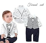 （グレードモリヤ） Grade moriya ホワイト タキシード フォーマルスーツ セット 男の子 ベビー ロンパース　子供服 ボーイズ 男の子 キッズ  フォーマルスーツ セット 入学式 卒業式 
