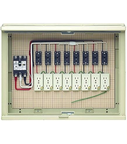 Amazon.co.jp: 未来工業 屋外電力用仮設ボックス 漏電しゃ断器・分岐