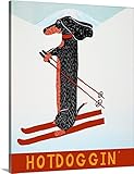 Stephen Huneckプレミアムシックラップキャンバス壁アート印刷題名Hotdoggin 11" x 14" 2062283_24_11x14_none