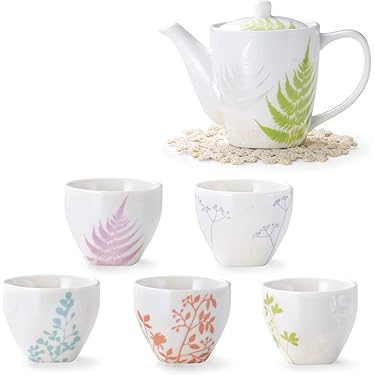 ●手描き 陶器 茶器セット 急須 湯呑み 2客 受皿付き 和風和モダンインテリア ○手描き 陶器 茶器セット 急須 湯呑み 2客 受皿付き 和風和モダン