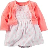 カーターズ Carter's ボディスーツ ワンピース & カーディガン 綿ジャージー100% 2点セット 2-Piece Bodysuit Dress & Neon Cardigan Set 18M