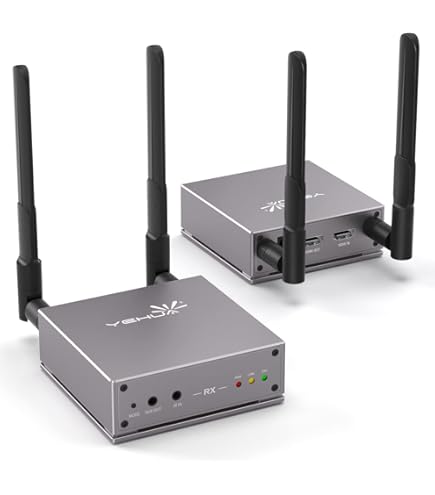 Amazon | ワイヤレスHDMI 送受信機セット 200M 無線 hdmi 【日本技適