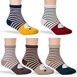 tycipe Kidsボーイズファッションコットンクルーソックス5ペア