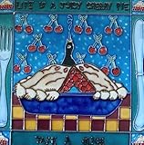Cherry Pie with Blackbird装飾セラミック壁アートタイル6 x 6