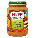HiPP Organic Star Pasta with Sweet Squash & Chicken 7+ Months 190g (Pack of 2) - 甘いカボチャ＆チキン7+ヶ月190グラ