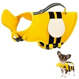 Little Bean ペット 犬用ライフジャケット 調節可能 高浮力 反射ライン 干しやすい 水泳救命胴衣 水遊び用 救命胴衣 犬の安全を守る 水泳の練習用品 小型犬 中型犬 (XS)