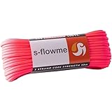 スフローム(s-flowme) パラコード 7芯 4mm x 30m 全60色 耐荷重 250kg クラフト パラコード アクセサリー アウトドア キャンプ テント タープ 用固定用紐 ガイロープ ロープ A15 パラダイスピンク