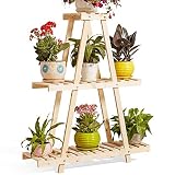 クリエイティブ 木製のフラワースタンドバルコニー多層花トレー高木製フレームリビングルーム木製オフィス大きな花スタンド緑の植物の棚 フラワースタンド (色 : B)
