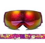 SUNVP Snow Goggles with Mirror Coating Anti-fog and Uv Protection Lens Safty Glasses [並行輸入品]