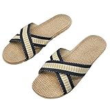 [Wazaza] 2018 室内履き替え ルームシューズ サンダル スリッパ リネンスリッパ 室内 麻 来客用28cm~29cm