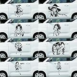 無職転生 異世界行ったら本気だす Season.2 ウォールステッカー 車ステッカー 壁紙 ステッカー 貼り紙 シール エリス・グレイラット ロキシー・ミグルディア・グレイラット 萌えグッズ 車用ステッカー 自動車車シール 汎用 萌えグッズ DIY 改造 PVC材質 車体両側 貼り紙 張り紙 壁シール 装飾 人気 飾り 多規格 DIY カーステッカー コスプレ 道具 撮影 部屋用 プレゼント (C,小)