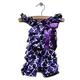 PepperRoo Quatrefoil Satin Infant ROMPERFits 0-9 Months (Purple) by PepperRoo