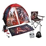 Disney Star Wars Indoor/Outdoor Discovery Tent, Sleeping Bag with Storage Backpack, Folding Chair wi