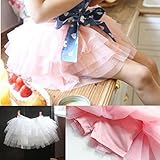 (韓国スタイル子供服 ) ショートパンツ　キッズ レーススカート パンツ付きミニスカート フリル ゴムウェイスト100cm 110cm 120cm 130cm 140cm 140,pink