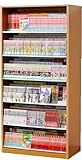 漫画1008冊 本棚 コミック 収納力3倍のひな壇式 (幅89cm,ナチュラル)