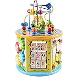 【 Alnair 】 8 と 1 プレイセンター 知育ボックス ビーズコースター ルーピング 迷路 キッズおもちゃ 木のおもちゃ 木製玩具 非常に素晴らしいギフト