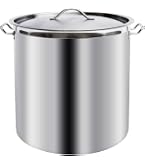 Amazon | 寸胴鍋 ステンレス100％ 業務用 44.5cm (70L) 蓋付き 両手