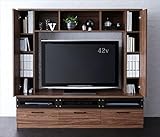 リビングを上質にするテレビボード 薄型46型テレビまで対応 重厚感ある木目調 収納力大 配線穴付