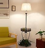 アイロンフロアランプ、ベッドルーム垂直暖房ベッドサイドランプリビングルームLED照明3色の明るさを変えるNordic Modern study E27 * 1高162cmフットスイッチ ( 色 : リ
